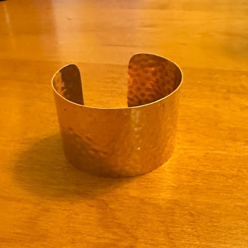 Hammered Gold Cuff Bracelet